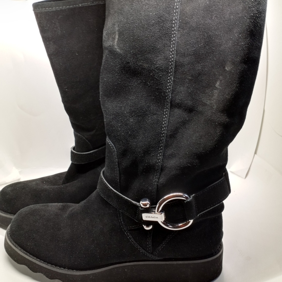 Coach Women’s Black Virtrue flat winter boots - Picture 9 of 11